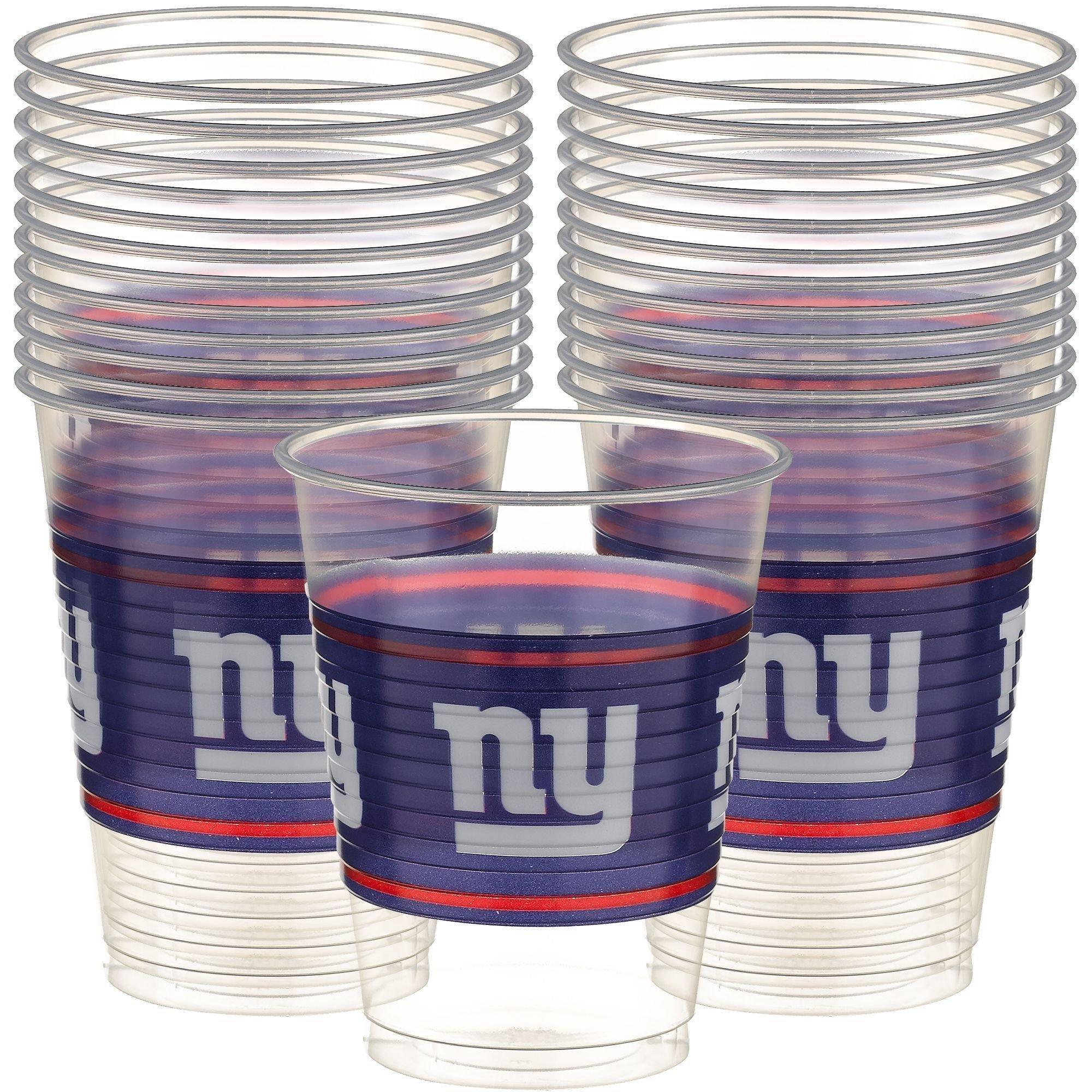 New York Giants Party Supplies Pack for 18 Guests - Kit Includes Plates, Napkins, Table Cover, Cups, Cutlery, Serving Bowl, Banner Decoration & Centerpiece